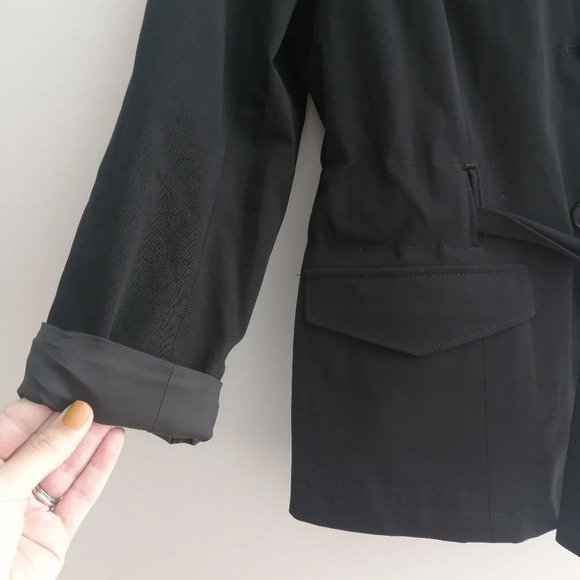 Theory Caprino Black 3 Button Blazer Jacket with Self Tie Belt 12 - Picture 10 of 16